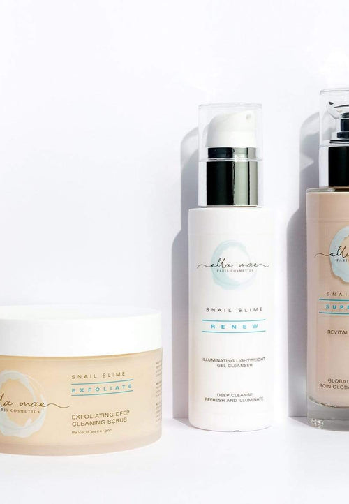 Ella Mae Gel Cleanser + Exfoliating Scrub + Revitalizing Lotion
